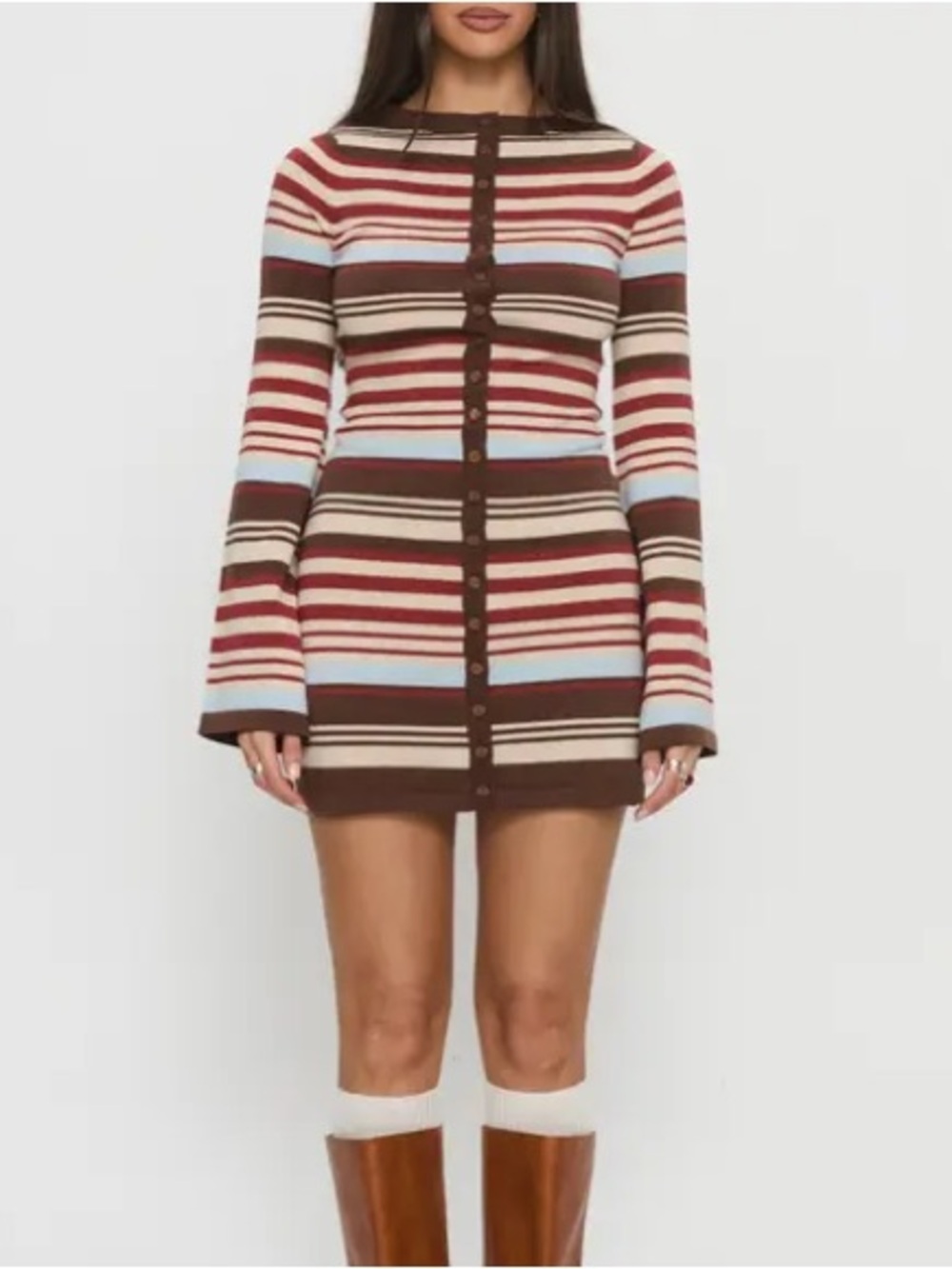 Princess Polly Norelai Long Sleeve Knit Mini Dress